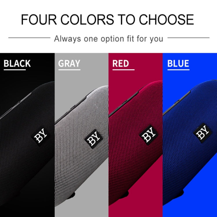 BY Portable Bluetooth Speaker Waterproof Wireless Loudspeaker 3D Stereo Music Surround Sound System Outdoor Speakers Support TF AUX(Red) - Desktop Speaker by buy2fix | Online Shopping UK | buy2fix