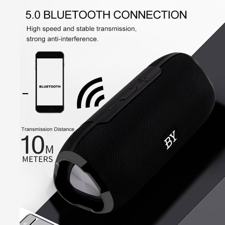 BY Portable Bluetooth Speaker Waterproof Wireless Loudspeaker 3D Stereo Music Surround Sound System Outdoor Speakers Support TF AUX(Red) - Desktop Speaker by buy2fix | Online Shopping UK | buy2fix