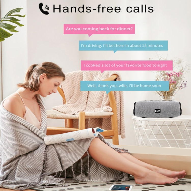 BY Portable Bluetooth Speaker Waterproof Wireless Loudspeaker 3D Stereo Music Surround Sound System Outdoor Speakers Support TF AUX(Red) - Desktop Speaker by buy2fix | Online Shopping UK | buy2fix