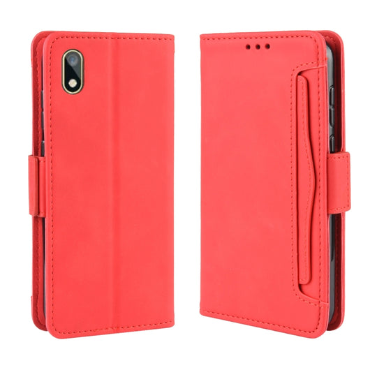 Wallet Style Skin Feel Calf Pattern Leather Case For Huawei Y5 (2019) / Honor 8S ,with Separate Card Slot(Red)