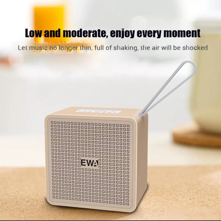 EWA A105 High Hidelity Bluetooth Speaker, Small Size High  Power Bass, TWS Bluetooth Technology Support TF(Gold) - Desktop Speaker by EWA | Online Shopping UK | buy2fix