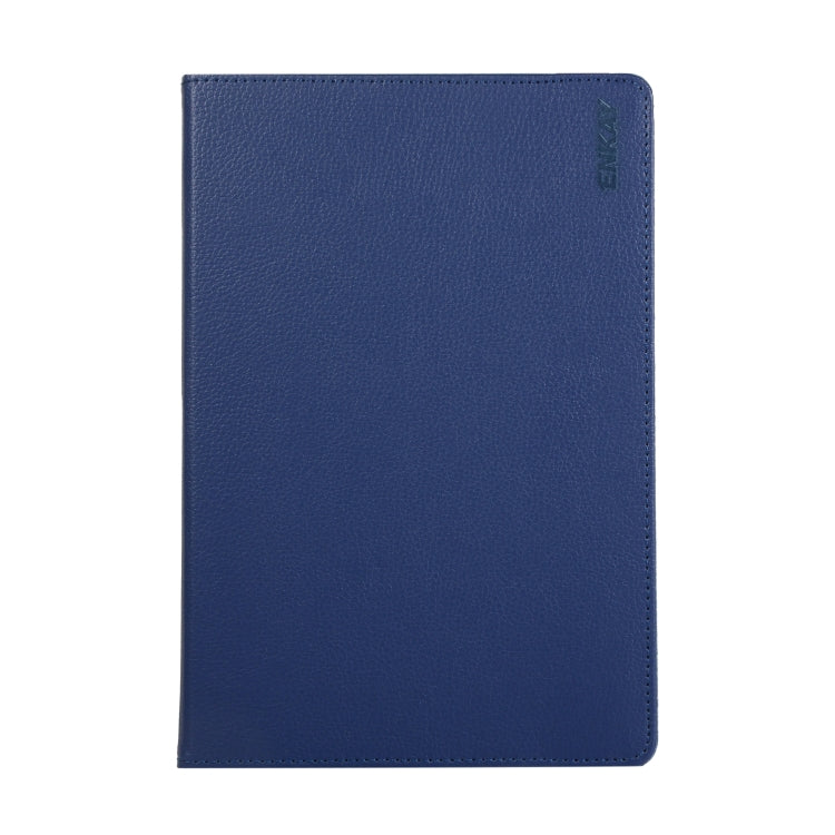 ENKAY 360 Degree Rotation Lichi Texture Leather Case with Holder for Samsung Galaxy Tab S6 10.5 T860 / T865(Dark Blue) by ENKAY