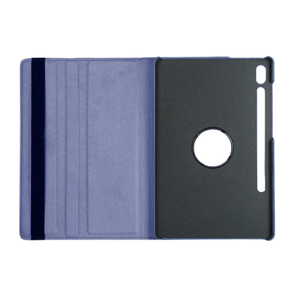 ENKAY 360 Degree Rotation Lichi Texture Leather Case with Holder for Samsung Galaxy Tab S6 10.5 T860 / T865(Dark Blue) by ENKAY