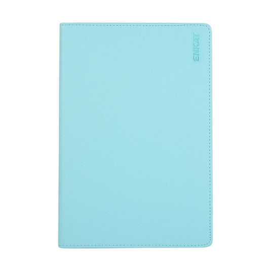 ENKAY 360 Degree Rotation Lichi Texture Leather Case with Holder for Samsung Galaxy Tab S6 10.5 T860 / T865(Light Blue) by ENKAY