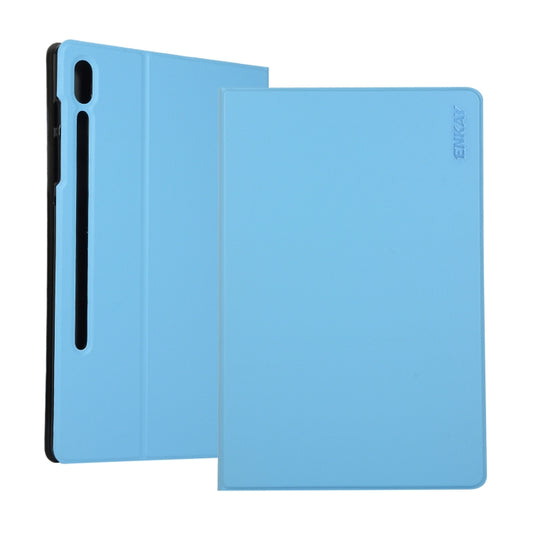 ENKAY Horizontal Flip PU Leather Case with Holder for Galaxy Tab S6 10.5 T860 / T865(Light Blue) by ENKAY