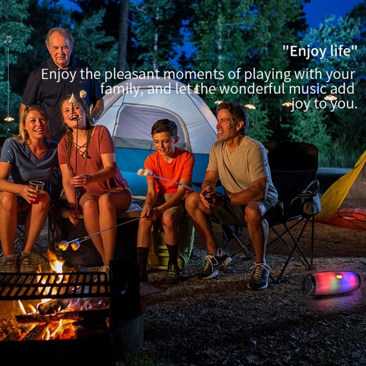 T&G TG165 5W*2 Portable Wireless Speaker Speaker With Dancing LED Flashing Light Mp3 AUX USB FM Radio Stereo Subwoofer(Green) - Desktop Speaker by T&G | Online Shopping UK | buy2fix