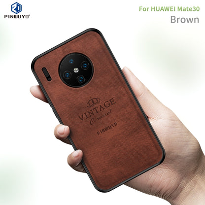 For Huawei Mate 30 PINWUYO Shockproof Waterproof Full Coverage PC + TPU + Skin Protective Case(Brown) - Huawei Cases by PINWUYO | Online Shopping UK | buy2fix