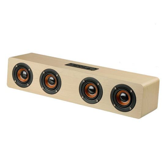 W8 Bluetooth 4.2 Speaker Four Louderspeakers Super Bass Subwoofer with Mic 3.5mm Support TF Card(Bin Wood) - Desktop Speaker by buy2fix | Online Shopping UK | buy2fix