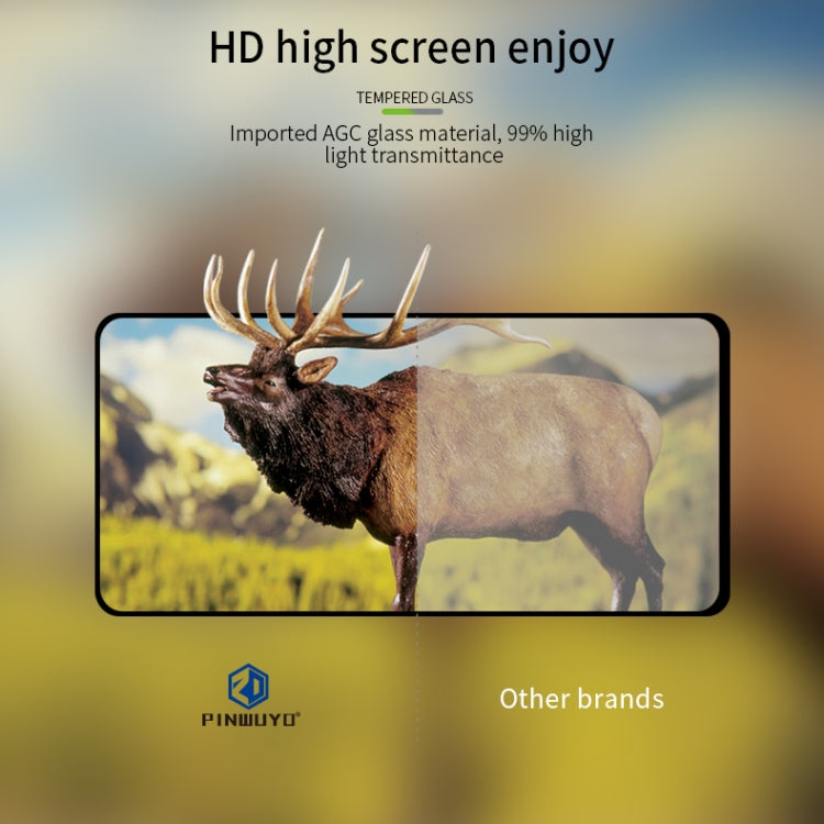 For OPPO Reno2 PINWUYO 9H 2.5D Full Screen Tempered Glass Film(Black) - OPPO Tempered Glass by PINWUYO | Online Shopping UK | buy2fix