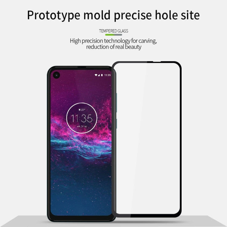 For MOTO P40 Power / One Action PINWUYO 9H 2.5D Full Screen Tempered Glass Film(Black) - Motorola Tempered Glass by PINWUYO | Online Shopping UK | buy2fix