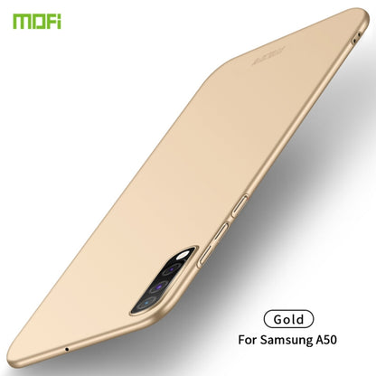 For Galaxy A50 MOFI Frosted PC Ultra-thin Hard Case(Gold) - Galaxy Phone Cases by MOFI | Online Shopping UK | buy2fix