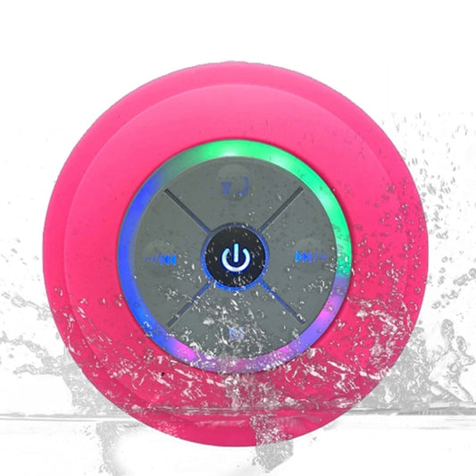 BTS-09 Wireless Bluetooth Speaker Waterproof Led FM Radio Subwoofer Bluetooth Column TF Card Suction Cup Mini Shower Speaker(Pink) - Waterproof Speaker by buy2fix | Online Shopping UK | buy2fix