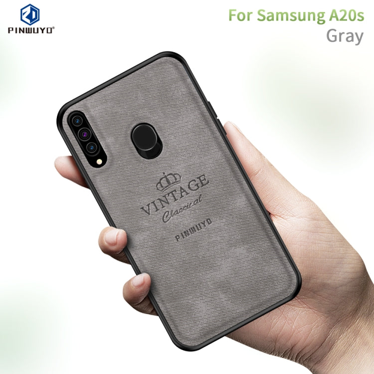 For Galaxy A20S PINWUYO Zun Series PC + TPU + Skin Waterproof And Anti-fall All-inclusive Protective Shell(Gray) - Galaxy Phone Cases by PINWUYO | Online Shopping UK | buy2fix