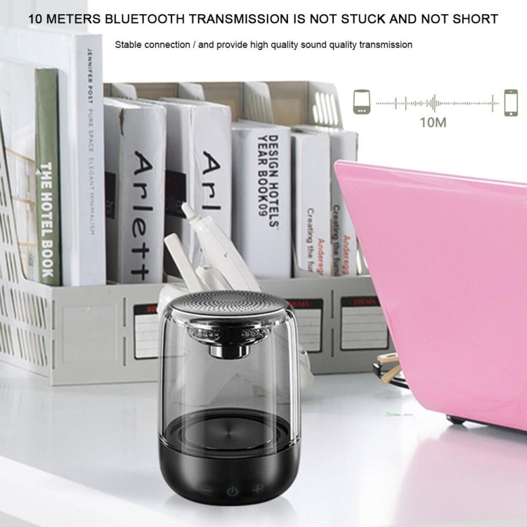 C7 Bluetooth 5.0 Speaker Transparent LED Luminous Subwoofer TWS 6D Surround HIFI Stereo Cool Audio(White) - Desktop Speaker by buy2fix | Online Shopping UK | buy2fix