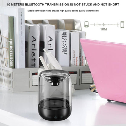 C7 Bluetooth 5.0 Speaker Transparent LED Luminous Subwoofer TWS 6D Surround HIFI Stereo Cool Audio(White) - Desktop Speaker by buy2fix | Online Shopping UK | buy2fix