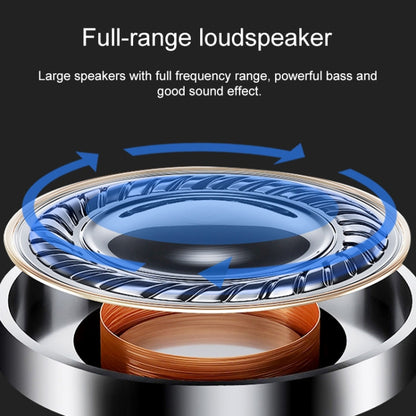 C7 Bluetooth 5.0 Speaker Transparent LED Luminous Subwoofer TWS 6D Surround HIFI Stereo Cool Audio(White) - Desktop Speaker by buy2fix | Online Shopping UK | buy2fix