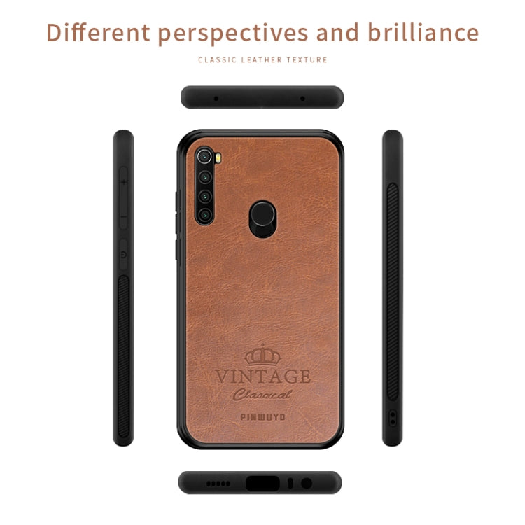 For Xiaomi RedMi Note 8 PINWUYO Pin Rui Series Classical Leather, PC + TPU + PU Leather Waterproof And Anti-fall All-inclusive Protective Shell(Black) - Xiaomi Cases by PINWUYO | Online Shopping UK | buy2fix