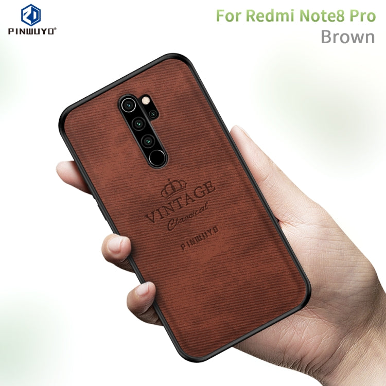 For Xiaomi RedMi Note 8 Pro PINWUYO Zun Series PC + TPU + Skin Waterproof And Anti-fall All-inclusive Protective Shell(Brown) - Xiaomi Cases by PINWUYO | Online Shopping UK | buy2fix