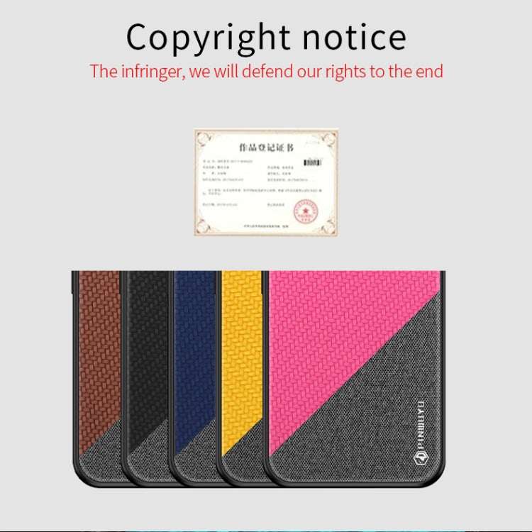 For Xiaomi RedMi Note 8 Pro PINWUYO Rong Series  Shockproof PC + TPU+ Chemical Fiber Cloth Protective Cover(Red) - Xiaomi Cases by buy2fix | Online Shopping UK | buy2fix