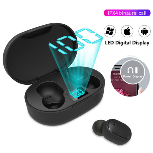 E6S LED Display Wireless Earphone TWS Bluetooth V5.3 Headsets Waterproof Bluetooth Earbuds by buy2fix