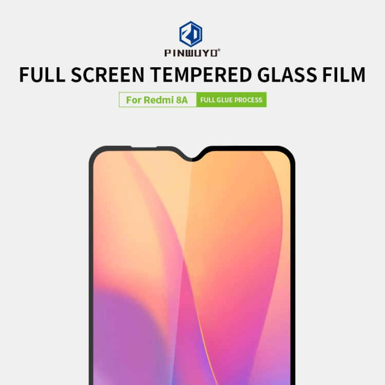 For Xiaomi RedMi 8A PINWUYO 9H 2.5D Full Screen Tempered Glass Film(Black) -  by PINWUYO | Online Shopping UK | buy2fix