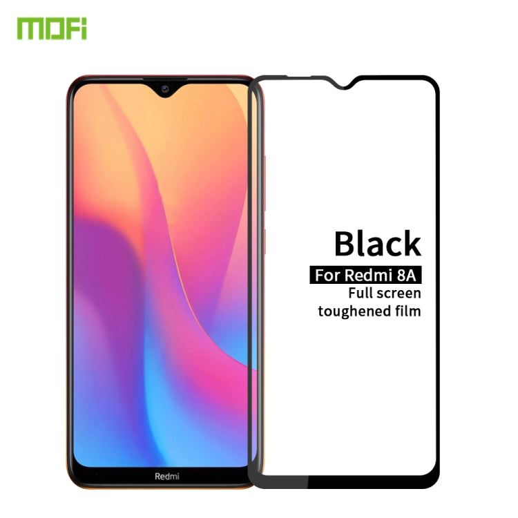 For Xiaomi RedMi 8A MOFI 9H 2.5D Full Screen Tempered Glass Film(Black) -  by MOFI | Online Shopping UK | buy2fix