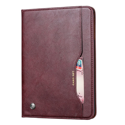 For iPad 10.2 Knead Skin Texture Horizontal Flip Leather Case with Photo Frame & Holder & Card Slots & Wallet(Wine Red) - iPad 10.2 Cases by buy2fix | Online Shopping UK | buy2fix