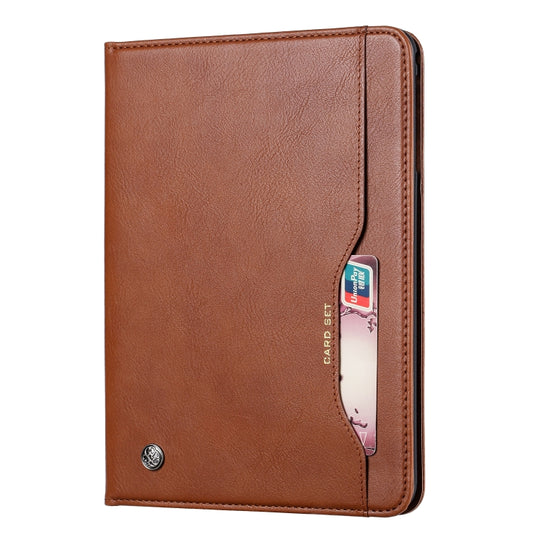 For iPad 10.2 Knead Skin Texture Horizontal Flip Leather Case with Photo Frame & Holder & Card Slots & Wallet(Brown) - iPad 10.2 Cases by buy2fix | Online Shopping UK | buy2fix