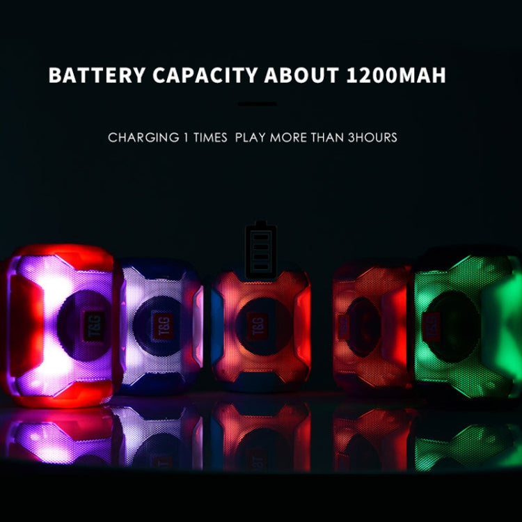 T&G TG162 LED Stereo Portable Bluetooth Speaker Mini Wireless Speaker Subwoofer(Red) - Desktop Speaker by T&G | Online Shopping UK | buy2fix