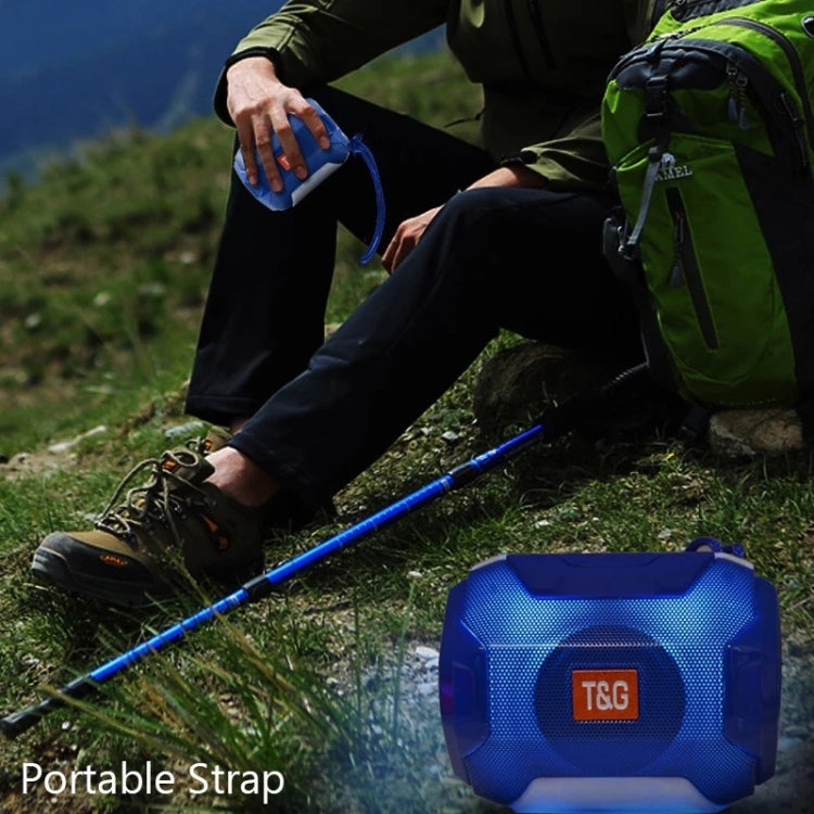 T&G TG162 LED Stereo Portable Bluetooth Speaker Mini Wireless Speaker Subwoofer(Green) - Desktop Speaker by T&G | Online Shopping UK | buy2fix