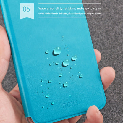 For Xiaomi RedMi 8A MOFI Rui Series Classical Leather Flip Leather Case With Bracket Embedded Steel Plate All-inclusive(Blue) - Xiaomi Cases by MOFI | Online Shopping UK | buy2fix