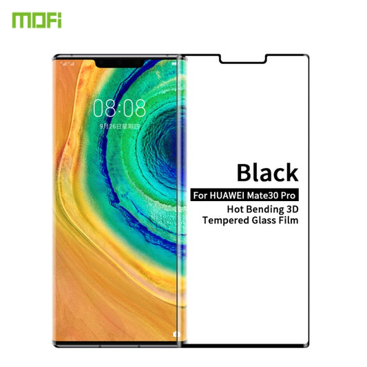For Huawei Mate 30 Pro MOFI 9H 3D Explosion Proof Thermal Bending Full Screen Covered With Tempered Glass Film(Black) - Huawei Tempered Glass by MOFI | Online Shopping UK | buy2fix