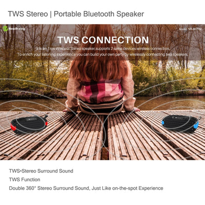 New Rixing NR907 Portable Stereo Surround Soundbar Bluetooth Speaker with Microphone, Support TF Card FM(Blue) - Desktop Speaker by NewRixing | Online Shopping UK | buy2fix