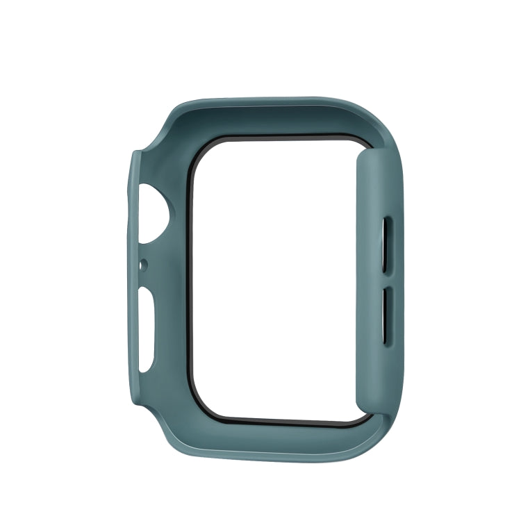 ENKAY Hat-prince Full Coverage PC Case + Tempered Glass Protector for Apple Watch Series 5 / 4 44mm(Green) - Watch Cases by ENKAY | Online Shopping UK | buy2fix