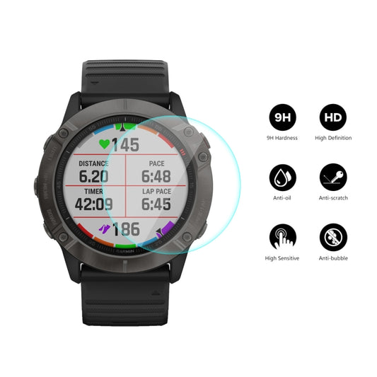For Garmin Fenix 6X / 6X Pro Solar ENKAY Hat-Prince 0.2mm 9H 2.15D Curved Edge Tempered Glass Film by ENKAY