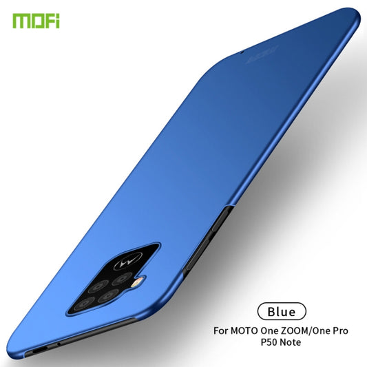 For MOTO P50 Note / One ZOOM MOFI Frosted PC Ultra-thin Hard Case(Blue) - Motorola Cases by MOFI | Online Shopping UK | buy2fix