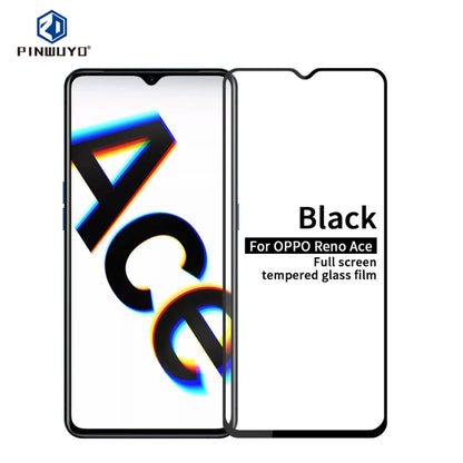 For OPPO Reno ACE PINWUYO 9H 2.5D Full Screen Tempered Glass Film(Black) - OPPO Tempered Glass by PINWUYO | Online Shopping UK | buy2fix