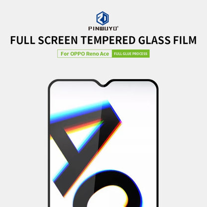 For OPPO Reno ACE PINWUYO 9H 2.5D Full Screen Tempered Glass Film(Black) - OPPO Tempered Glass by PINWUYO | Online Shopping UK | buy2fix