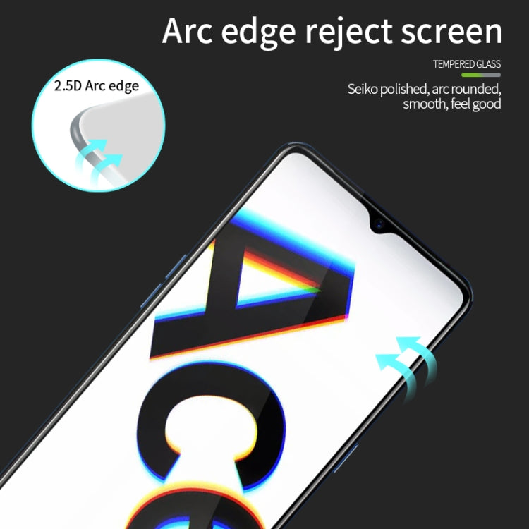 For OPPO Reno ACE PINWUYO 9H 2.5D Full Screen Tempered Glass Film(Black) - OPPO Tempered Glass by PINWUYO | Online Shopping UK | buy2fix