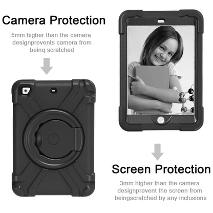 For iPad MINI1/2/3 EVA + PC Flat Protective Shell with 360 ° Rotating Bracket(Black+Black) - iPad Mini 4 & 3 & 2 & 1 Cases by buy2fix | Online Shopping UK | buy2fix