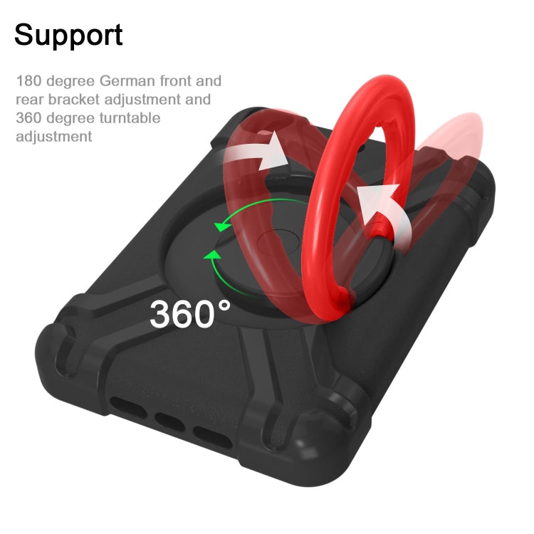 For iPad MINI1/2/3 EVA + PC Flat Protective Shell with 360 ° Rotating Bracket(Black+Red) - iPad Mini 4 & 3 & 2 & 1 Cases by buy2fix | Online Shopping UK | buy2fix
