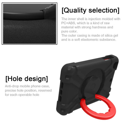 For iPad MINI1/2/3 EVA + PC Flat Protective Shell with 360 ° Rotating Bracket(Black+Red) - iPad Mini 4 & 3 & 2 & 1 Cases by buy2fix | Online Shopping UK | buy2fix
