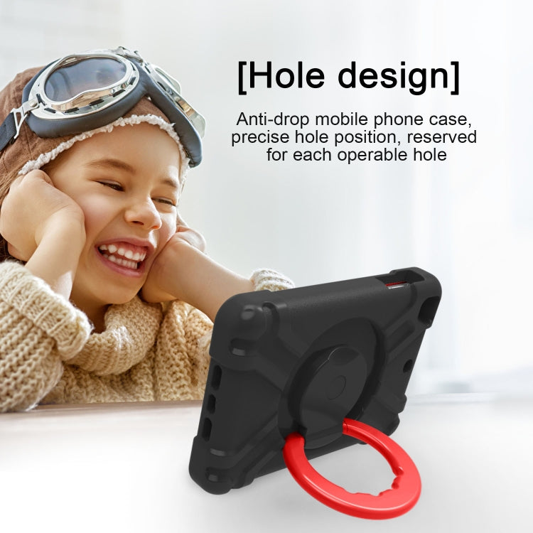 For iPad MINI1/2/3 EVA + PC Flat Protective Shell with 360 ° Rotating Bracket(Black+Red) - iPad Mini 4 & 3 & 2 & 1 Cases by buy2fix | Online Shopping UK | buy2fix
