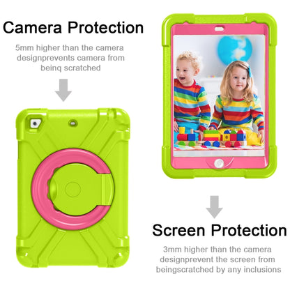 For iPad MINI1/2/3 EVA + PC Flat Protective Shell with 360 ° Rotating Bracket(Grass Green+Rose Red) - iPad Mini 4 & 3 & 2 & 1 Cases by buy2fix | Online Shopping UK | buy2fix