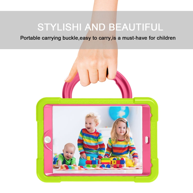 For iPad MINI1/2/3 EVA + PC Flat Protective Shell with 360 ° Rotating Bracket(Grass Green+Rose Red) - iPad Mini 4 & 3 & 2 & 1 Cases by buy2fix | Online Shopping UK | buy2fix