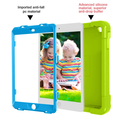For iPad MINI1/2/3 EVA + PC Flat Protective Shell with 360 ° Rotating Bracket(Grass Green+Blue) - iPad Mini 4 & 3 & 2 & 1 Cases by buy2fix | Online Shopping UK | buy2fix