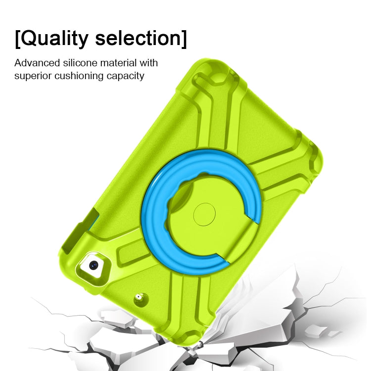 For iPad MINI1/2/3 EVA + PC Flat Protective Shell with 360 ° Rotating Bracket(Grass Green+Blue) - iPad Mini 4 & 3 & 2 & 1 Cases by buy2fix | Online Shopping UK | buy2fix