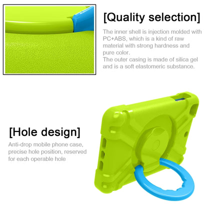 For iPad MINI1/2/3 EVA + PC Flat Protective Shell with 360 ° Rotating Bracket(Grass Green+Blue) - iPad Mini 4 & 3 & 2 & 1 Cases by buy2fix | Online Shopping UK | buy2fix