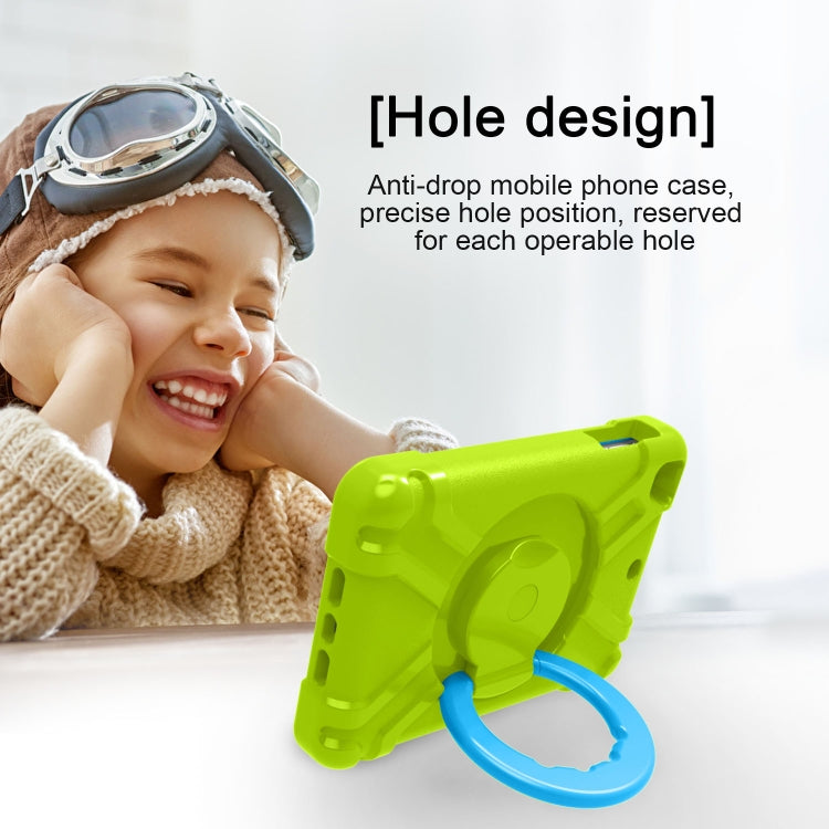 For iPad MINI1/2/3 EVA + PC Flat Protective Shell with 360 ° Rotating Bracket(Grass Green+Blue) - iPad Mini 4 & 3 & 2 & 1 Cases by buy2fix | Online Shopping UK | buy2fix