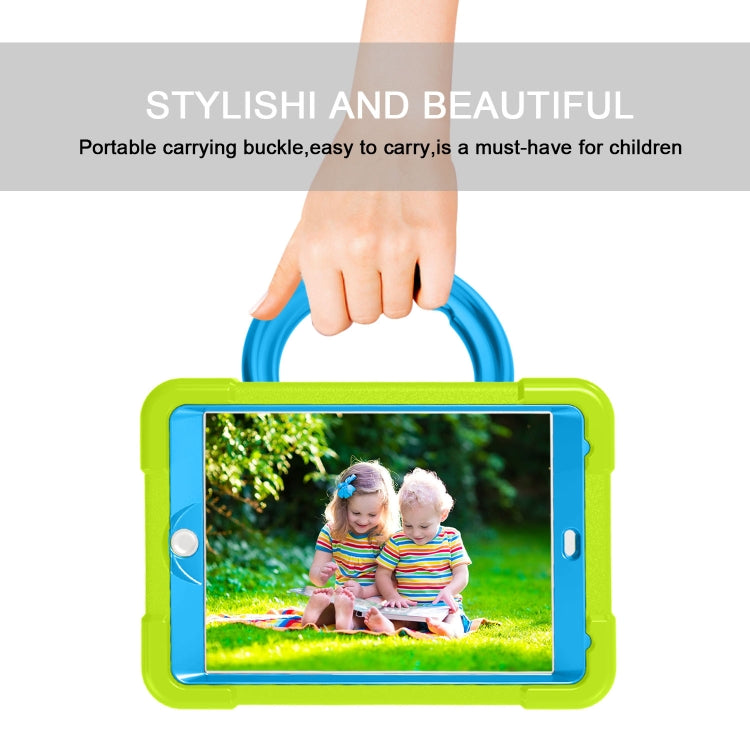 For iPad MINI1/2/3 EVA + PC Flat Protective Shell with 360 ° Rotating Bracket(Grass Green+Blue) - iPad Mini 4 & 3 & 2 & 1 Cases by buy2fix | Online Shopping UK | buy2fix